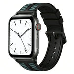 Dây đồng hồ silicone bện nylon lai Flame xDfind, dành cho Apple Watch 42 / 44 / 45 / 46 / 49mm, dành cho Apple Watch 38 / 40 / 41 / S11 42mm
