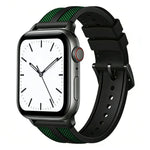 Dây đồng hồ silicone bện nylon lai Flame xDfind, dành cho Apple Watch 42 / 44 / 45 / 46 / 49mm, dành cho Apple Watch 38 / 40 / 41 / S11 42mm