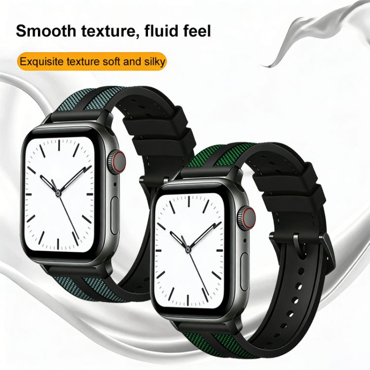 Dây đồng hồ silicone bện nylon lai Flame xDfind, dành cho Apple Watch 42 / 44 / 45 / 46 / 49mm, dành cho Apple Watch 38 / 40 / 41 / S11 42mm