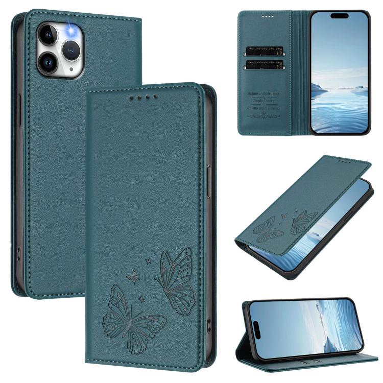 Ốp điện thoại da thuần chay RFID bướm đôi nam châm mạnh, dành cho iPhone 12 Pro Max, iPhone 11 Pro Max, iPhone 11, iPhone 11 Pro