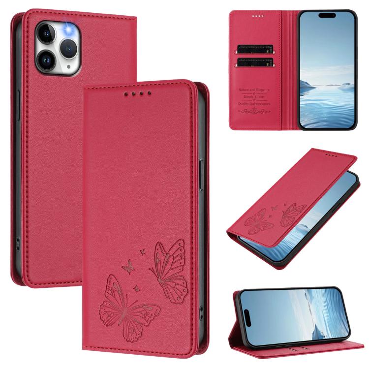 Ốp điện thoại da thuần chay RFID bướm đôi nam châm mạnh, dành cho iPhone 12 Pro Max, iPhone 11 Pro Max, iPhone 11, iPhone 11 Pro