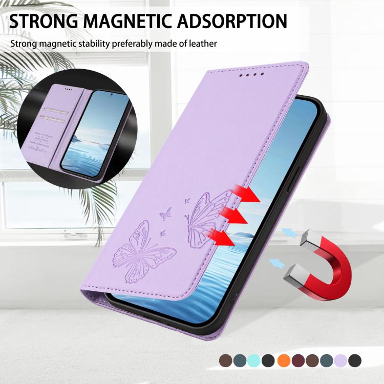 Ốp lưng điện thoại da thuần chay RFID cánh bướm đôi nam châm mạnh, dành cho iPhone Air, dành cho iPhone 16 Pro Max, dành cho iPhone 16 Pro, dành cho iPhone 16 Plus