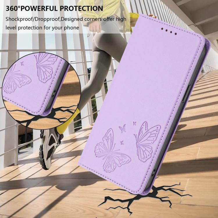 Ốp lưng điện thoại da thuần chay RFID cánh bướm đôi nam châm mạnh, dành cho iPhone Air, dành cho iPhone 16 Pro Max, dành cho iPhone 16 Pro, dành cho iPhone 16 Plus