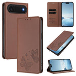 Ốp lưng điện thoại da thuần chay RFID cánh bướm đôi nam châm mạnh, dành cho iPhone Air, dành cho iPhone 16 Pro Max, dành cho iPhone 16 Pro, dành cho iPhone 16 Plus