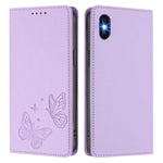 Ốp điện thoại da thuần chay RFID bướm đôi nam châm mạnh, dành cho iPhone X / XS, iPhone XR, iPhone XS Max, iPhone 8 Plus / 7 Plus