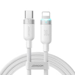 Dây cáp dữ liệu sạc nhanh tự động tắt nguồn JOYROOM S-A63 StarWay Series 1.2m 30W Type-C sang 8 Pin, Type-C sang 8 Pin