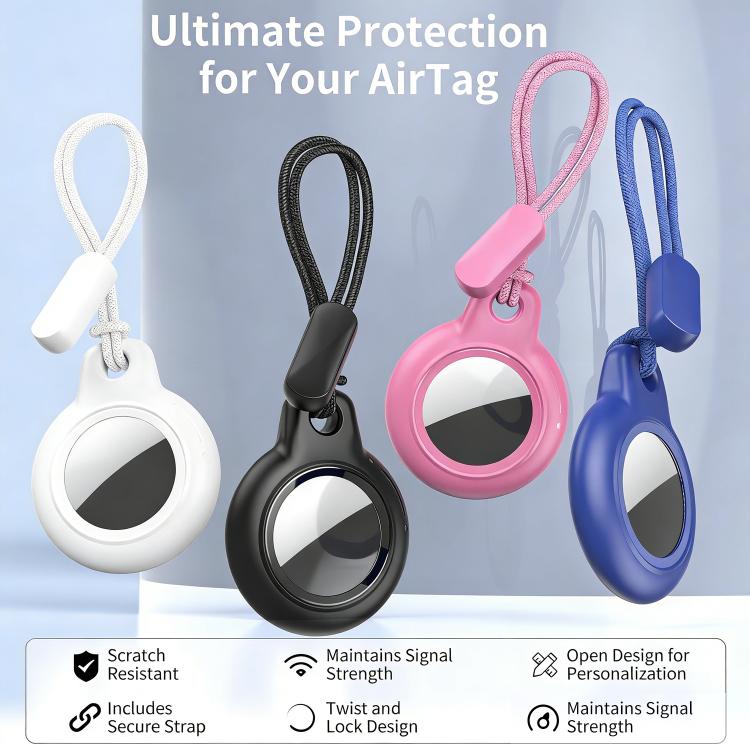Ốp bảo vệ cứng màu trơn XDcase bằng PC kèm dây đeo, 1 chiếc (Đen), 1 chiếc (Trắng), 1 chiếc (Đỏ hồng), 1 chiếc (Xanh dương)