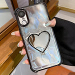 Ốp Lưng Điện Thoại TPU + Acrylic Mạ Điện Hình Trái Tim Có Giá Đỡ, Dành Cho iPhone XR, Dành Cho iPhone XS Max