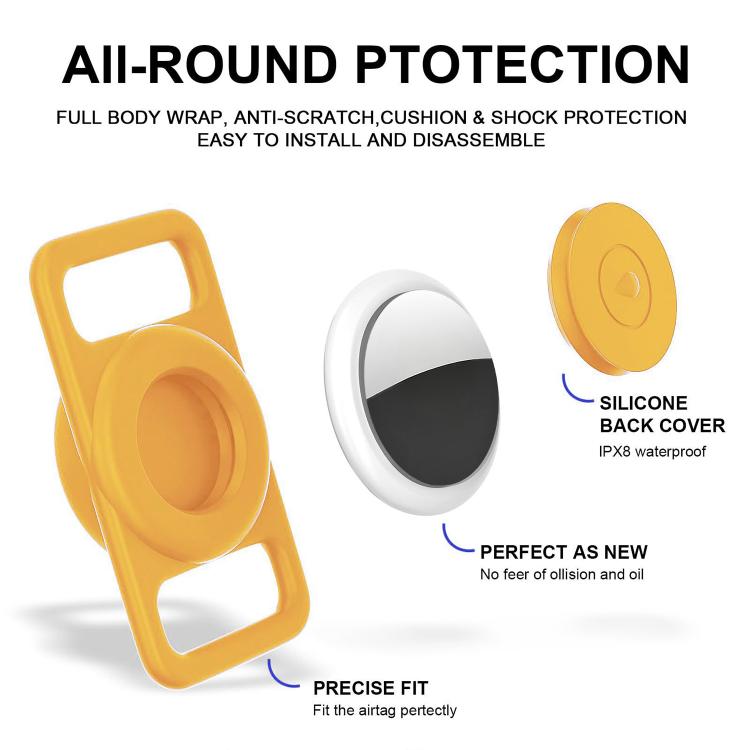 Ốp bảo vệ chống nước bằng silicone thiết kế vòng cổ thú cưng XDcase, 1 cái (Đen), 1 cái (Trắng), 1 cái (Xanh Dương), 1 cái (Hồng), 1 cái (Đỏ), 1 cái (Xanh bạc hà), 1 cái (Tím), 1 cái (Vàng)
