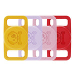 Bộ 4 ốp bảo vệ chống nước bằng silicone thiết kế vòng cổ thú cưng XDcase, 4 cái (Đen Trắng Xanh Dương Xanh Lá), 4 cái (Hồng Đỏ Tím Vàng)