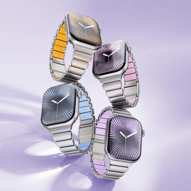 Dây đồng hồ khóa nam châm Norman thép không gỉ hạt một viên, dành cho Apple Watch 46mm / 49mm / 45mm / 44mm, dành cho Apple Watch 42mm / 41mm / 40mm / 38mm