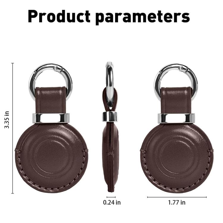 Ốp bảo vệ da microfiber kèm kẹp kim loại & móc khóa XDcase, dành cho AirTag thế hệ 2 / thế hệ 1