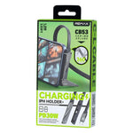 Cáp dữ liệu sạc nhanh bện REMAX CB53 1.2m PD30W Type-C sang 8 Pin kèm giá đỡ điện thoại, Type-C sang 8 Pin
