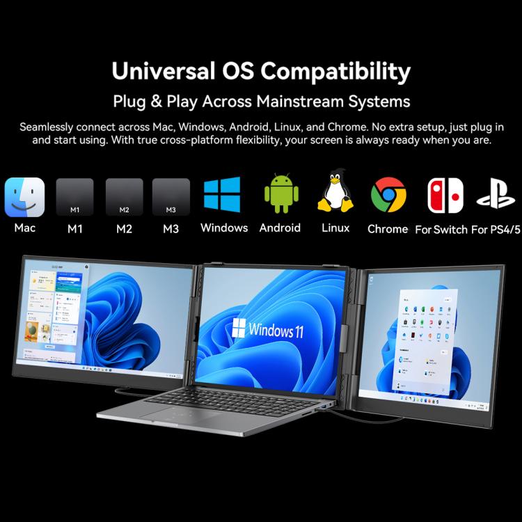 Màn hình mở rộng LCD laptop di động Blackview DCM8 15.3 inch hai màn hình kèm chân đế, mã DCM8