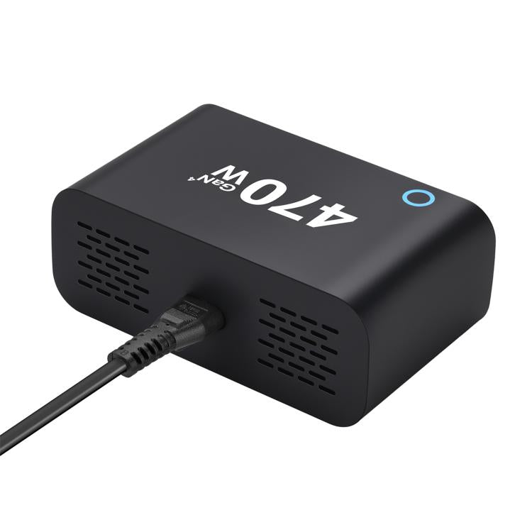 Bộ sạc đa chức năng YMX-615-LCD470W 470W 4 cổng Type-C và 2 cổng USB GaN, Phích cắm AU, EU, UK, US