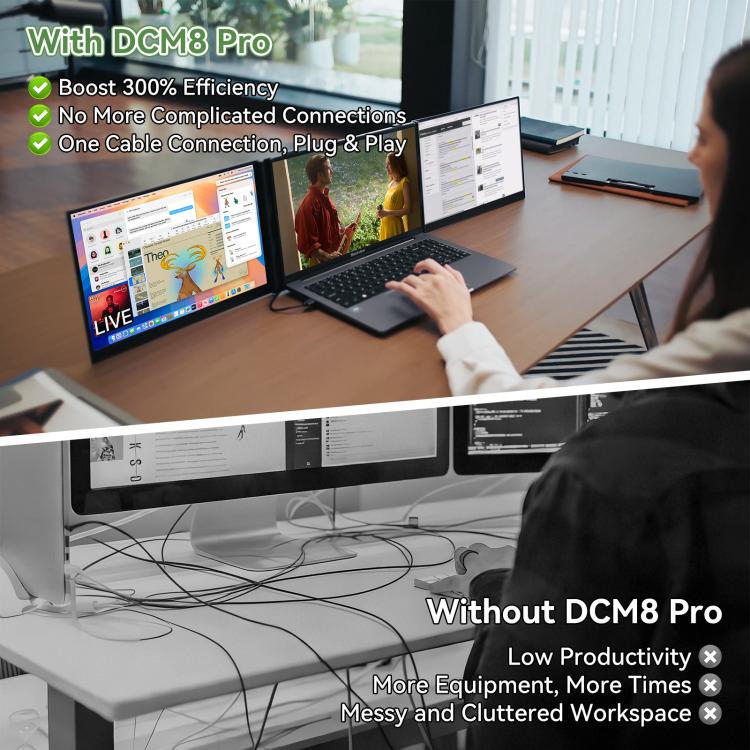 Màn hình mở rộng di động Blackview DCM8 Pro 15.3 inch hai màn hình cho laptop 14-17.3 inch