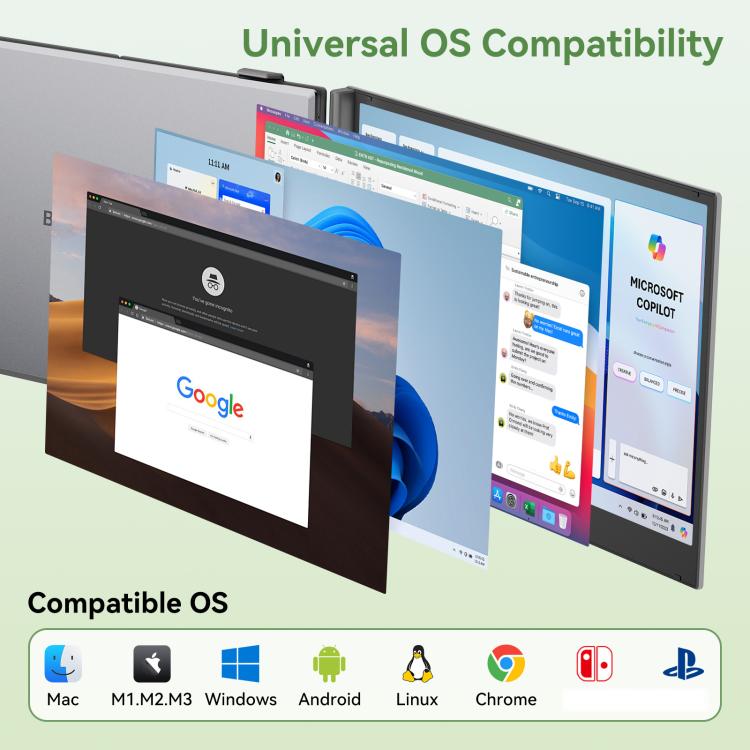 Màn hình mở rộng di động Blackview DCM8 Pro 15.3 inch hai màn hình cho laptop 14-17.3 inch