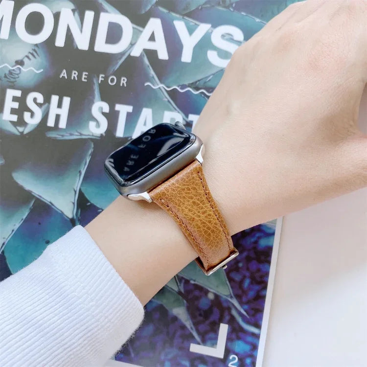 Dây đeo đồng hồ thay thế bằng da thật hai mặt, dành cho Apple Watch Series 7 41mm / & 6 & SE & 5 & 4 40mm, dành cho Apple Watch Series 7 45mm / & 6 & SE & 5 & 4 44mm