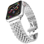 Dây đeo đồng hồ thay thế bằng thép năm baht kim loại, dành cho Apple Watch Ultra 49mm / Series 8&7 45mm / SE 2&6&SE&5&4 44mm / 3&2&1 42mm, dành cho Apple Watch Series 8&7 41mm / SE 2&6&SE&5&4 40mm / 3&2&1 38mm