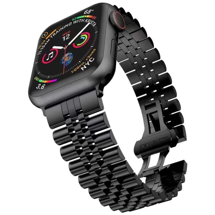 Dây đeo đồng hồ thay thế bằng thép năm baht kim loại, dành cho Apple Watch Ultra 49mm / Series 8&7 45mm / SE 2&6&SE&5&4 44mm / 3&2&1 42mm, dành cho Apple Watch Series 8&7 41mm / SE 2&6&SE&5&4 40mm / 3&2&1 38mm