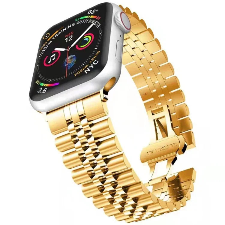 Dây đeo đồng hồ thay thế bằng thép năm baht kim loại, dành cho Apple Watch Ultra 49mm / Series 8&7 45mm / SE 2&6&SE&5&4 44mm / 3&2&1 42mm, dành cho Apple Watch Series 8&7 41mm / SE 2&6&SE&5&4 40mm / 3&2&1 38mm