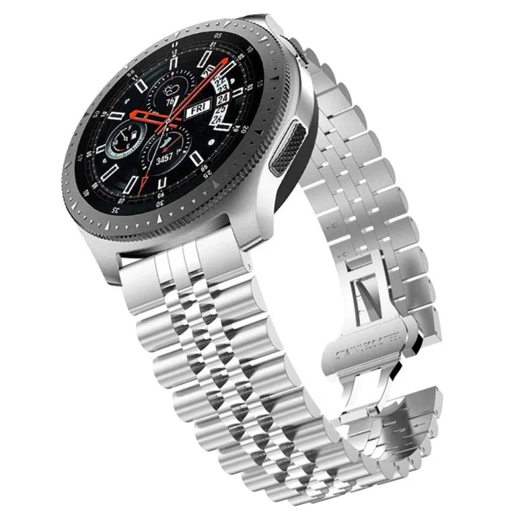 Dây thay thế thép năm hạt, 20mm cho Samsung Galaxy Watch 3 41mm, 22mm cho Samsung Galaxy Watch 3 45mm, 20mm cho Amazfit GTR 2 / Amazfit GTR 47mm, 22mm cho Amazfit GTR 42mm, 20mm cho Huawei Watch GT 2 42mm