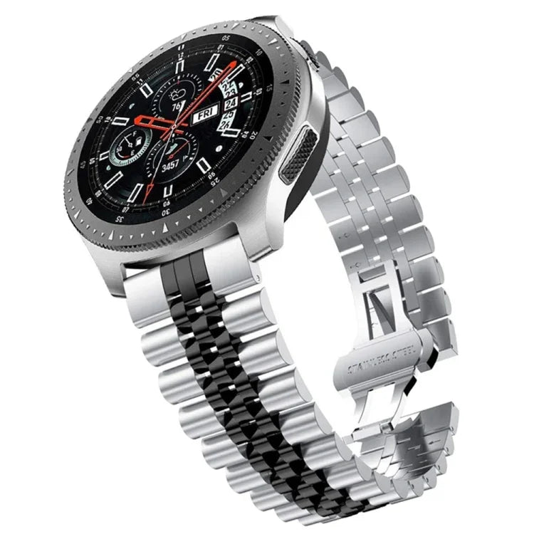 Five Beads Steel Replacement Strap Watchband, 20mm For Samsung Galaxy Watch 3 41mm, 22mm For Samsung Galaxy Watch 3 45mm, 20mm For Amazfit GTR 2 / Amazfit GTR 47mm, 22mm For Amazfit GTR 42mm, 20mm For Huawei Watch GT 2 42mm                             ...