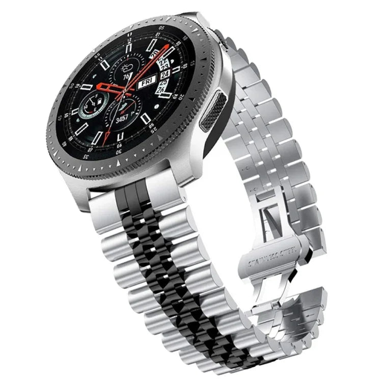 Five Beads Steel Replacement Strap Watchband, 20mm For Samsung Galaxy Watch 3 41mm, 22mm For Samsung Galaxy Watch 3 45mm, 20mm For Amazfit GTR 2 / Amazfit GTR 47mm, 22mm For Amazfit GTR 42mm, 20mm For Huawei Watch GT 2 42mm                             ...