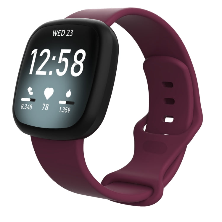 For Fitbit Versa 3 / Sense Silicone Replacement Strap Watchband, Size: S, Size: S