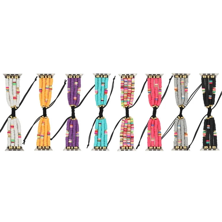 Dây Đeo Hạt Gốm Mềm Phong Cách Bohemian Cho Apple Series 6 & SE & 5 & 4 44mm / 3 & 2 & 1 42mm, Cho Apple Series 7 45mm / 6 & SE & 5 & 4 44mm / 3 & 2 & 1 42mm