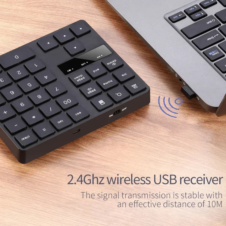 Bàn phím số kỹ thuật số không dây 2.4G siêu mỏng 35 phím 533