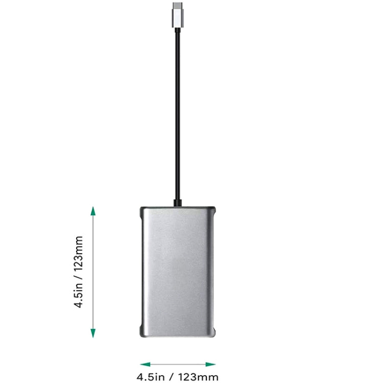 Trạm kết nối HUB 12 trong 1 gồm HDMI x2 + USB3.0 + USB2.0 + sạc PD + VGA + RJ45 + jack 3.5mm + TF/SD x2 cho Type-C / USB-C