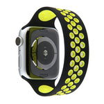 Dây Đeo Đồng Hồ Silicone Co Giãn Cho Apple Watch Series 6 & SE & 5 & 4 40mm / 3 & 2 & 1 38mm, 135mm (Đen Vàng), 135mm (Đen Xám), 150mm (Đỏ Đen)