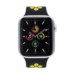 Dây Đeo Đồng Hồ Silicone Co Giãn Cho Apple Watch Series 6 & SE & 5 & 4 40mm / 3 & 2 & 1 38mm, 135mm (Đen Vàng), 135mm (Đen Xám), 150mm (Đỏ Đen)