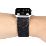 Dây Đeo Đồng Hồ Dệt Nylon + Da Cho Apple Watch Series 6 & SE & 5 & 4 40mm / 3 & 2 & 1 38mm, S, M, L