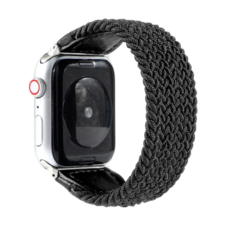 Dây Đeo Đồng Hồ Dệt Nylon + Da Cho Apple Watch Series 6 & SE & 5 & 4 44mm / 3 & 2 & 1 42mm, S, M, L