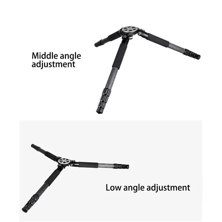 BEXIN ST424C Rugged Camcorder Photographic Carbon Fiber Big Tripod, Max Tube: 40mm, ST424C