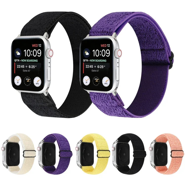 Dây đồng hồ nylon màu trơn cho Apple Watch Series 6 & SE & 5 & 4 40mm / 3 & 2 & 1 38mm, cho Apple Watch Series 7 41mm / 6 & SE & 5 & 4 40mm / 3 & 2 & 1 38mm