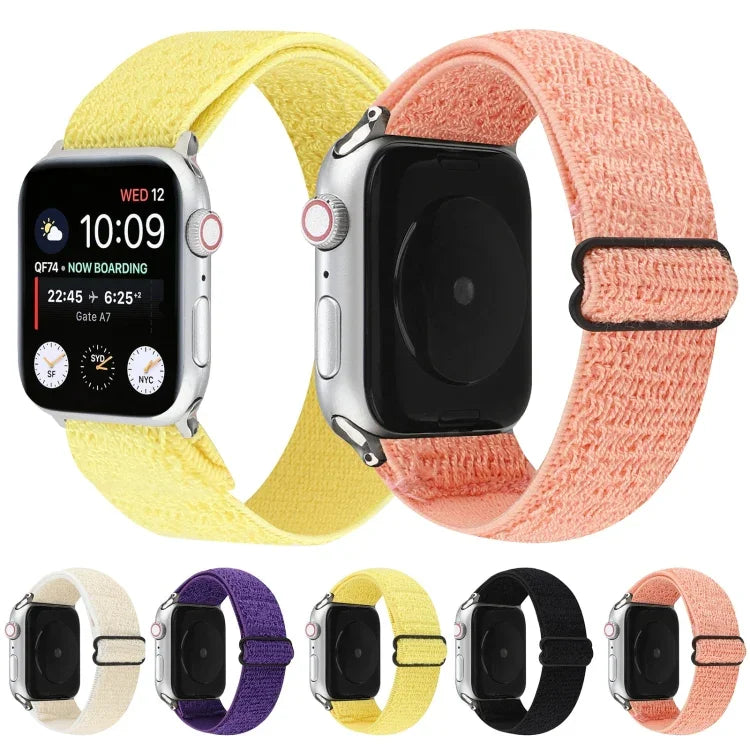 Dây đồng hồ nylon màu trơn cho Apple Watch Series 6 & SE & 5 & 4 44mm / 3 & 2 & 1 42mm, cho Apple Watch Series 7 45mm / 6 & SE & 5 & 4 44mm / 3 & 2 & 1 42mm