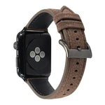 Dây đồng hồ da thật họa tiết vân vải Litchi cho Apple Watch Series 6 & SE & 5 & 4 40mm / 3 & 2 & 1 38mm, cho Apple Watch Series 7 41mm / 6 & SE & 5 & 4 40mm / 3 & 2 & 1 38mm