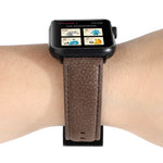 Dây đồng hồ da thật họa tiết vân vải Litchi cho Apple Watch Series 6 & SE & 5 & 4 40mm / 3 & 2 & 1 38mm, cho Apple Watch Series 7 41mm / 6 & SE & 5 & 4 40mm / 3 & 2 & 1 38mm