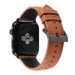 Dây đồng hồ da thật họa tiết vân vải Litchi cho Apple Watch Series 6 & SE & 5 & 4 40mm / 3 & 2 & 1 38mm, cho Apple Watch Series 7 41mm / 6 & SE & 5 & 4 40mm / 3 & 2 & 1 38mm