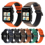 Dây đồng hồ da thật họa tiết vân vải Litchi cho Apple Watch Series 6 & SE & 5 & 4 40mm / 3 & 2 & 1 38mm, cho Apple Watch Series 7 41mm / 6 & SE & 5 & 4 40mm / 3 & 2 & 1 38mm