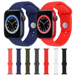 Dây đồng hồ silicone họa tiết dệt có khóa bấm cho Apple Watch Series 6 & SE & 5 & 4 40mm / 3 & 2 & 1 38mm, cho Apple Watch Series 7 41mm / 6 & SE & 5 & 4 40mm / 3 & 2 & 1 38mm, cho Apple Watch Series 8&7 41mm / SE 2&6&SE&5&4 40mm / 3&2&1 38mm