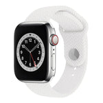 Dây đồng hồ silicone họa tiết dệt cho Apple Watch Series 6 & SE & 5 & 4 44mm / 3 & 2 & 1 42mm, cho Apple Watch Ultra 49mm / Series 8&7 45mm / SE 2&6&SE&5&4 44mm / 3&2&1 42mm, cho Apple Watch Series 7 45mm / 6 & SE & 5 & 4 44mm / 3 & 2 & 1 42mm