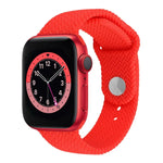 Dây đồng hồ silicone họa tiết dệt cho Apple Watch Series 6 & SE & 5 & 4 44mm / 3 & 2 & 1 42mm, cho Apple Watch Ultra 49mm / Series 8&7 45mm / SE 2&6&SE&5&4 44mm / 3&2&1 42mm, cho Apple Watch Series 7 45mm / 6 & SE & 5 & 4 44mm / 3 & 2 & 1 42mm