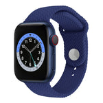 Dây đồng hồ silicone họa tiết dệt cho Apple Watch Series 6 & SE & 5 & 4 44mm / 3 & 2 & 1 42mm, cho Apple Watch Ultra 49mm / Series 8&7 45mm / SE 2&6&SE&5&4 44mm / 3&2&1 42mm, cho Apple Watch Series 7 45mm / 6 & SE & 5 & 4 44mm / 3 & 2 & 1 42mm
