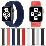 Dây đồng hồ silicone họa tiết dệt một vòng cho Apple Watch Series 6 & SE & 5 & 4 40mm / 3 & 2 & 1 38mm, S, M, L