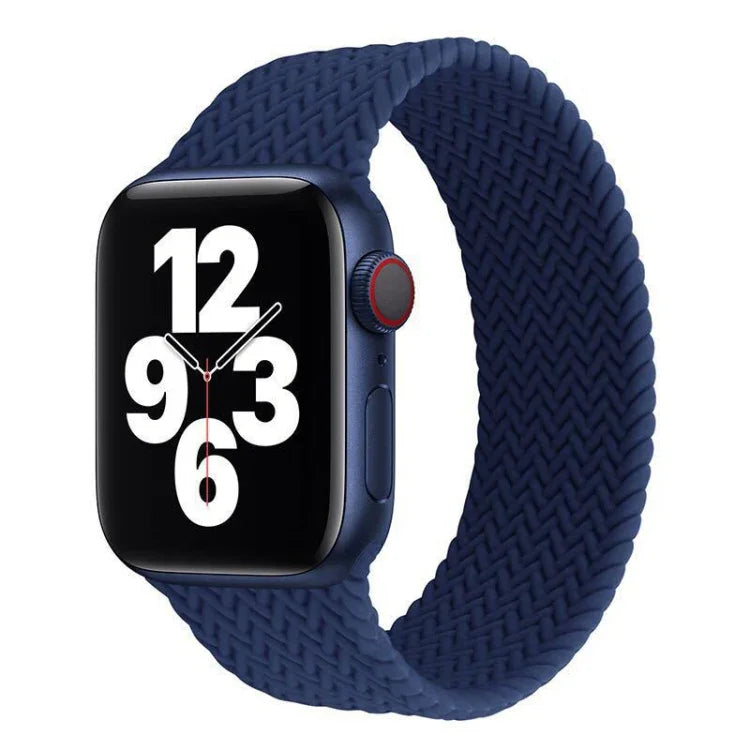 Dây đồng hồ silicone họa tiết dệt một vòng cho Apple Watch Series 6 & SE & 5 & 4 40mm / 3 & 2 & 1 38mm, S, M, L