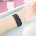 Dây đồng hồ silicone họa tiết dệt một vòng cho Apple Watch Series 6 & SE & 5 & 4 44mm / 3 & 2 & 1 42mm, S, M, L